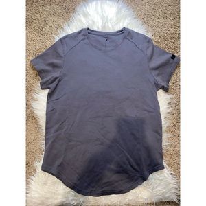 Alphalete Graphite Grey Rounded Hem Tee